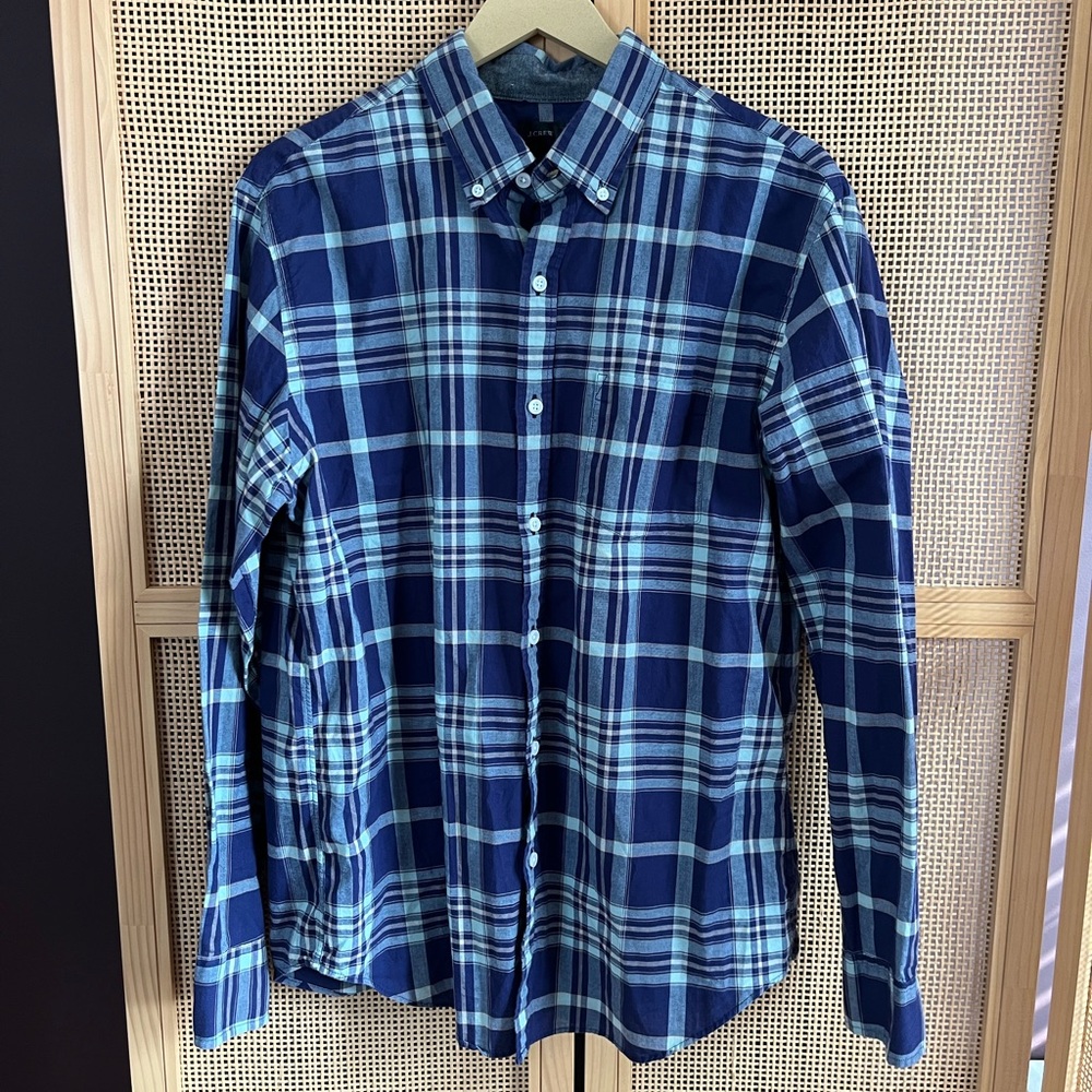Jcrew Men’s L Plaid Button Down Long Sleeve